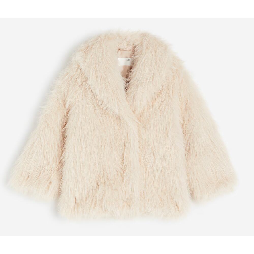 H&M Kids Faux Fur Jacket - Cream